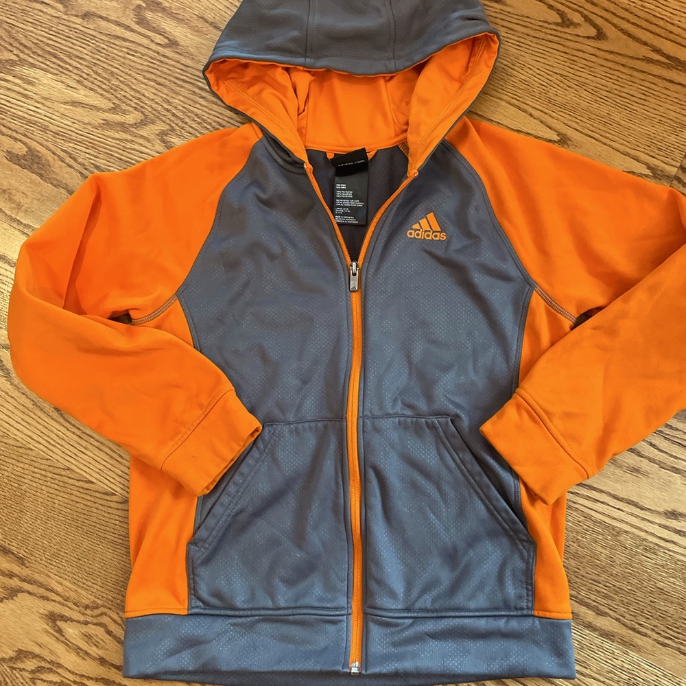 Adidas Kids Large Full Zip Climawarm Sweatshirt